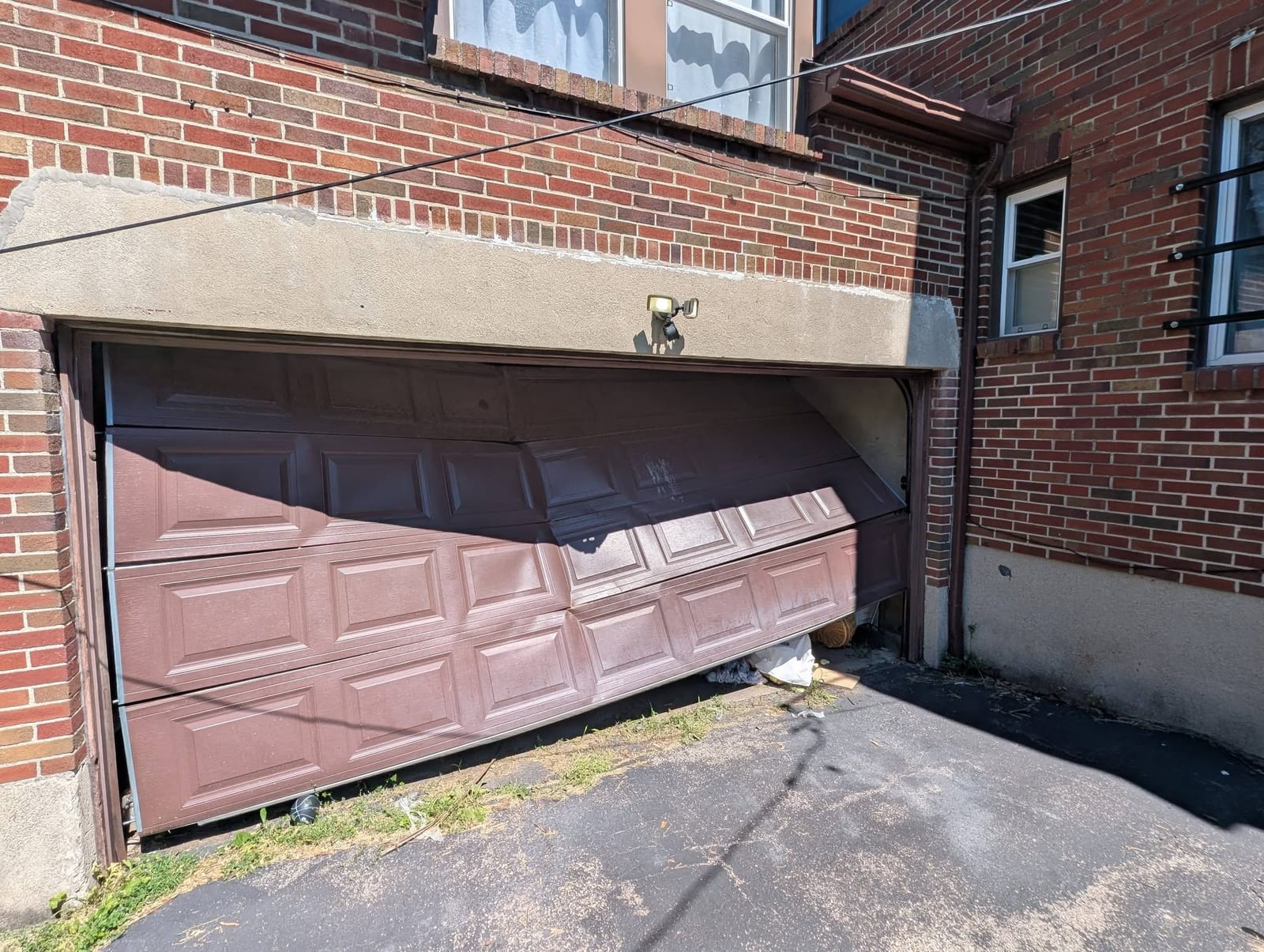Damaged doors before work by Clark’s